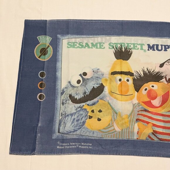 Vintage Sesame Street Muppets Pillowcase Big Bird Count Grover Miss Piggy - Picture 3 of 16